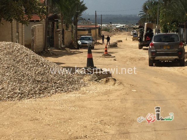   كفرقاسم : بعد عشرين عاما الحي الشمالي في جبل درويش ينعم بالازدهار والمراحل الاخيرة من تعبيد الشارع الرئيسي فيه